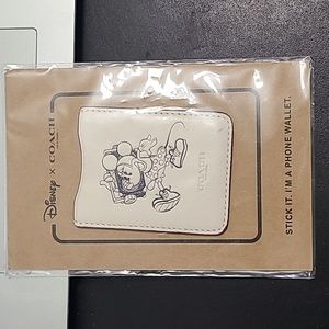 Disney X Coach Minnie Mouse Phone Pocket NEW F30800